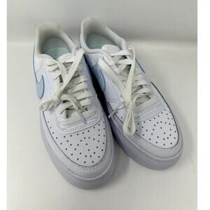 Size 7 Women's Nike Court Vision Alta Sneakers Shoes White Glacier Blue